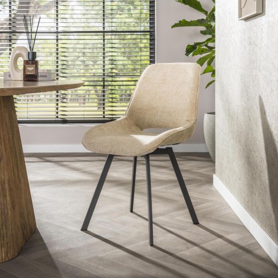 Lombardi draaibare eetkamerstoel - zand