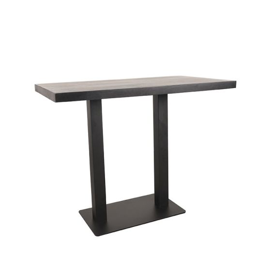 Restaurant/Bartafel 120x70x92 cm - straight edge - zwart