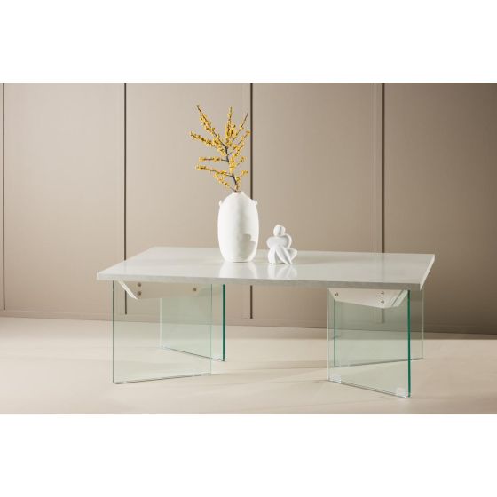 Donata rechthoekige bijzettafel - 80 x 120 cm - glas