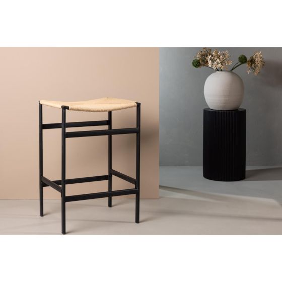Polsty barkruk 63 cm - rattan - naturel