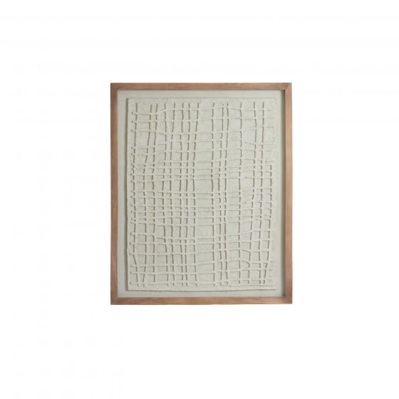 Haiku wandornament 74x2x90 cm - papier-maché crème