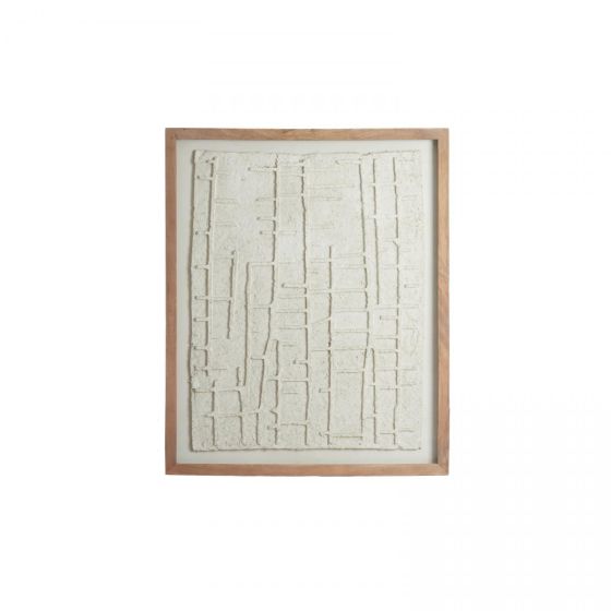 Haipa wandornament 74x2x90 cm - papier-maché crème