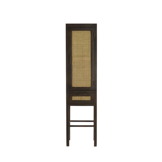 Nipos kast met lade 45x40x180 cm - mangohout donkerbruin