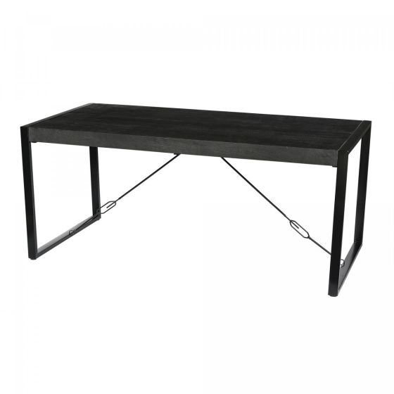Norris eettafel 200x100 cm - zwart