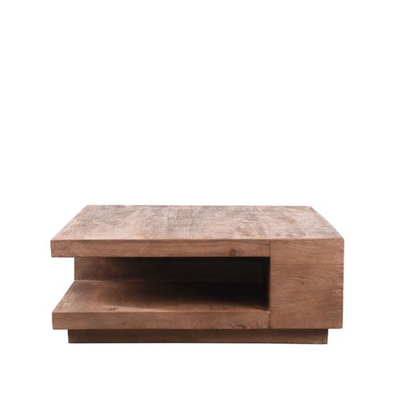 Square salontafel 80x80x30 cm - espressso mangohout