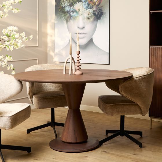 Lima eettafel rond ø150 cm - bruin