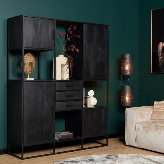 Vakkenkast Denver Supreme XXL - 160 cm - zwart
