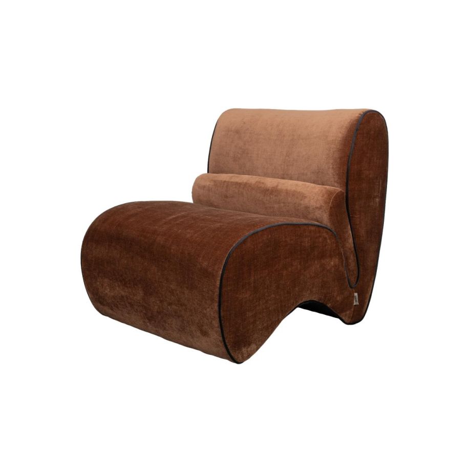 Dutchbone Donna fauteuil - donkerbruin