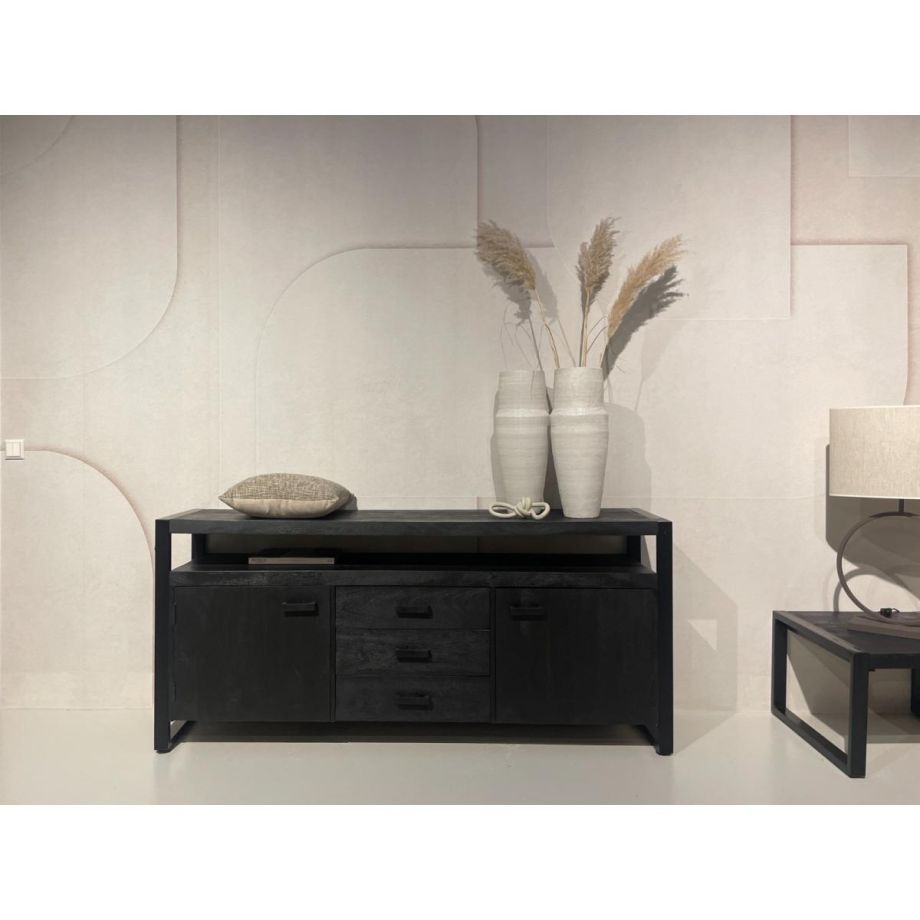 Norris dressoir 180 cm - zwart