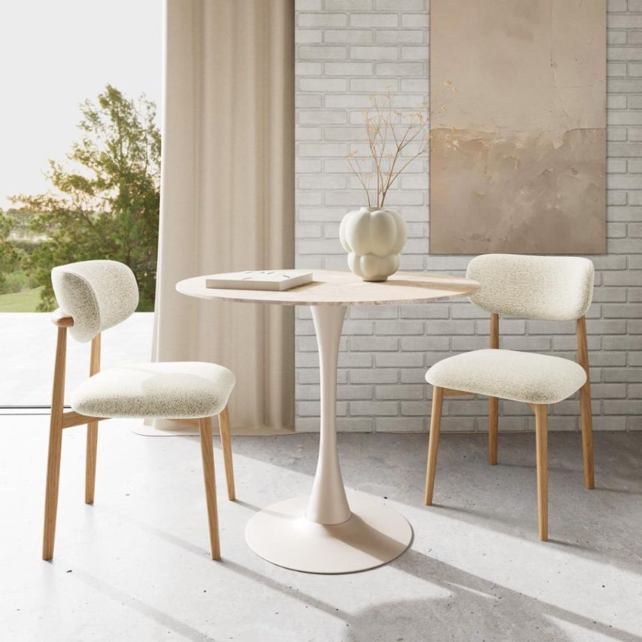 Fjord eetkamerstoel | naturel oak matt onderstel | stof Cona