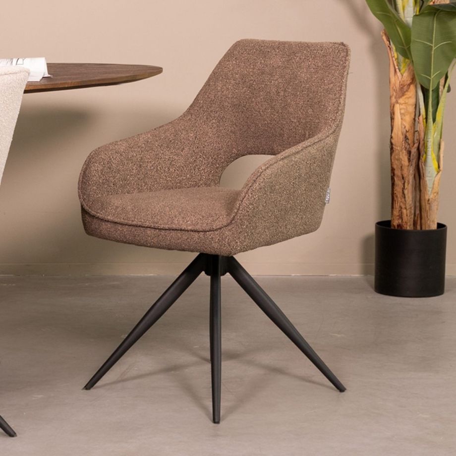 Finley eetkamerstoel bouclé