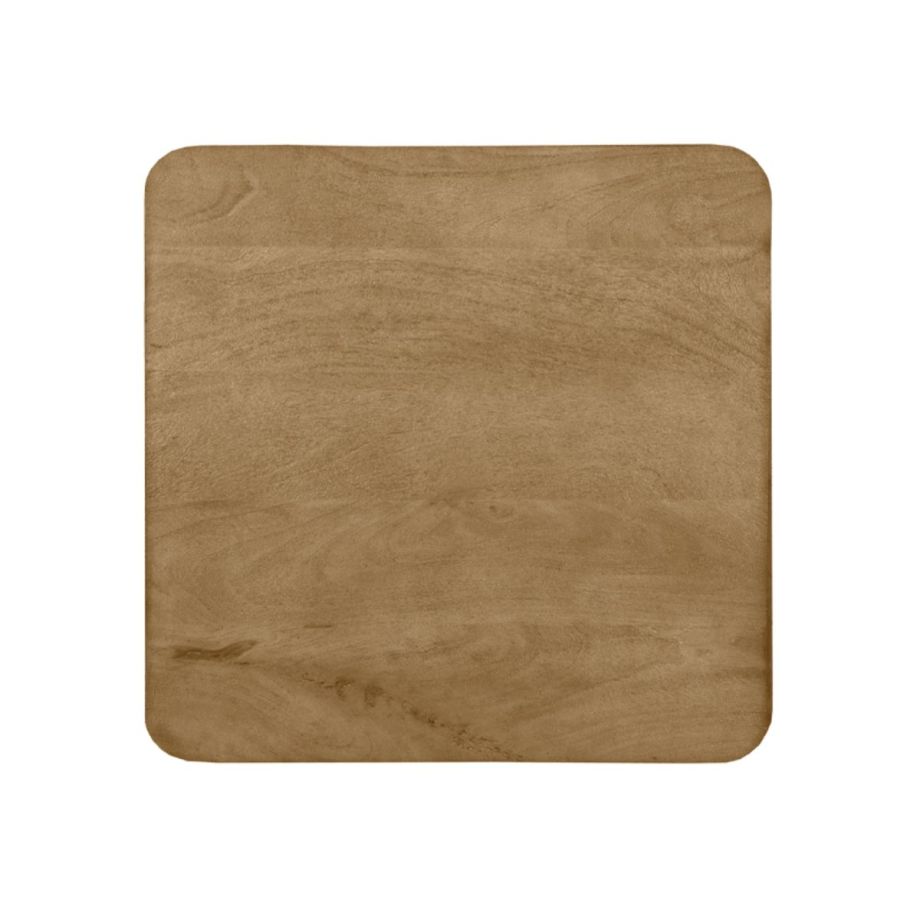 Restaurant/Bartafel Blad Vierkant Sloppy Edge 70x70 cm - naturel mangohout