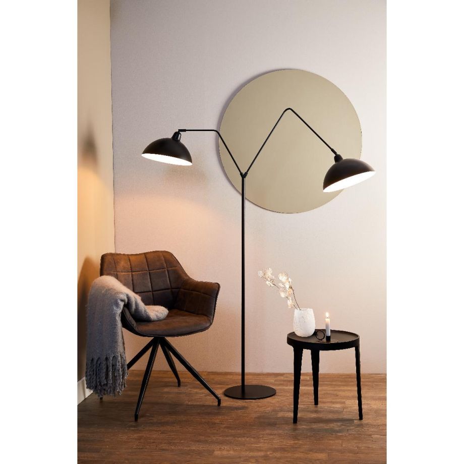 Light & Living Orion vloerlamp 2L - mat zwart