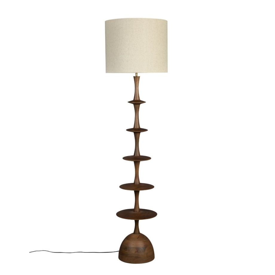 Dutchbone Cath vloerlamp - walnoot