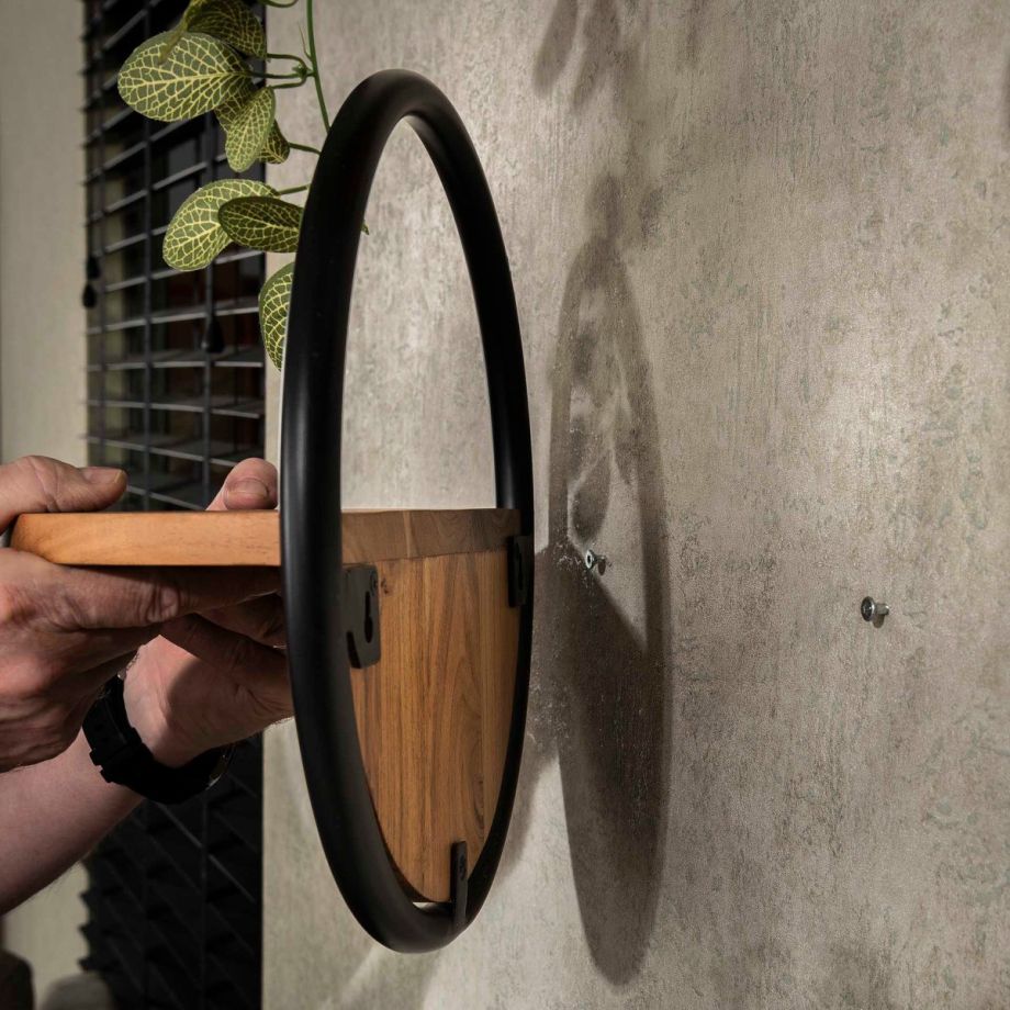 Esha wandschap rond - naturel