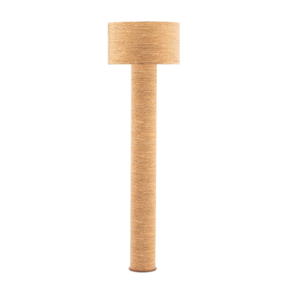 Kura vloerlamp kruk - naturel