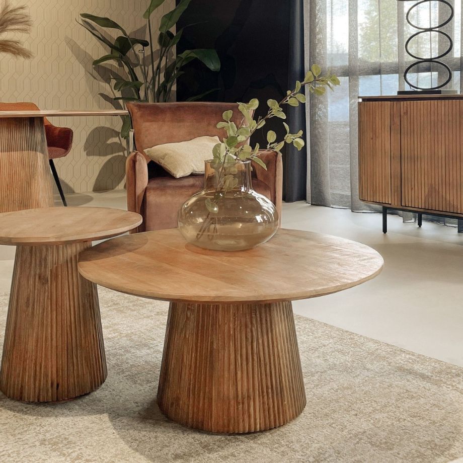 Livingfurn Salvator ronde salontafel - Ø80 cm - hout