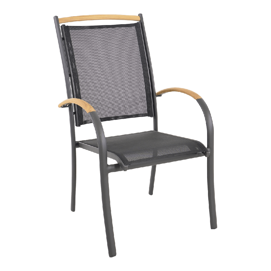 Stapelstoel Monza - zwart