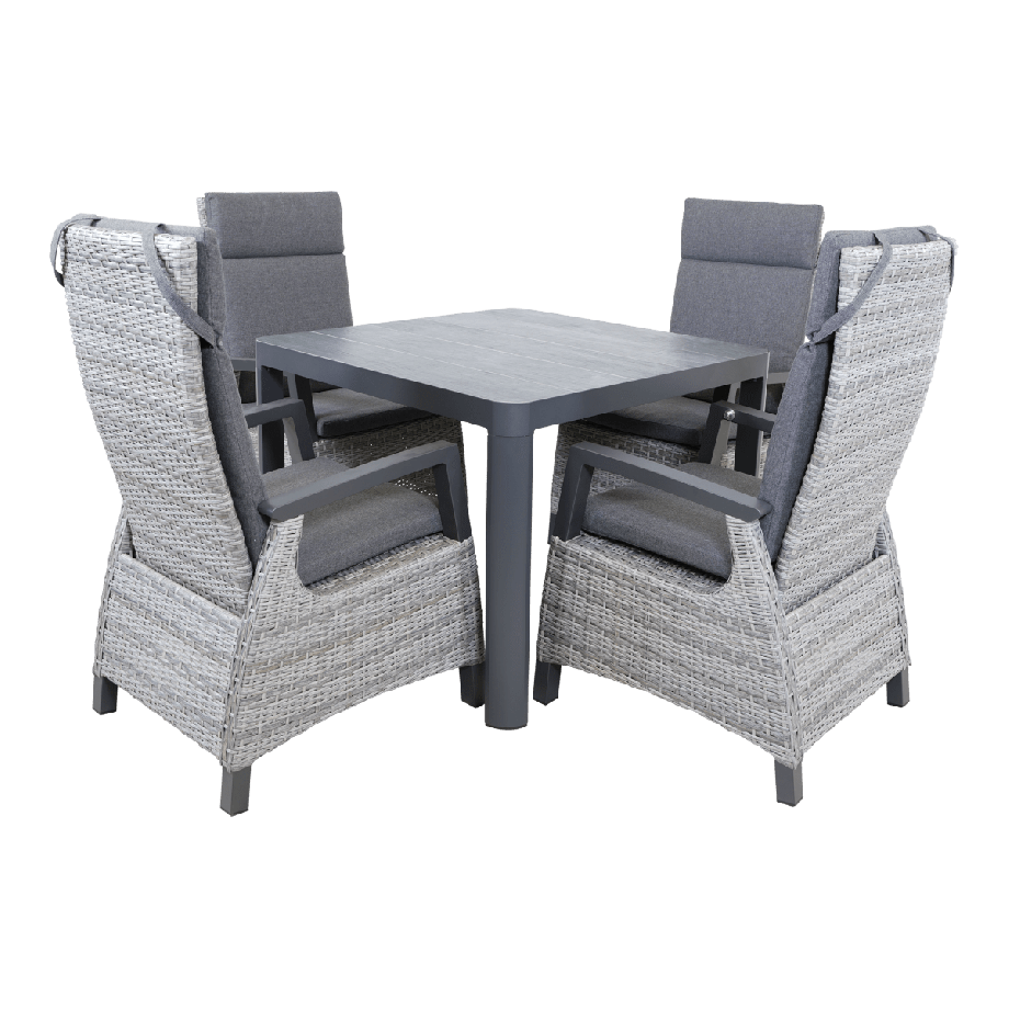 Tuintafel castilla onbonte 100x100 cm - lichtgrijs