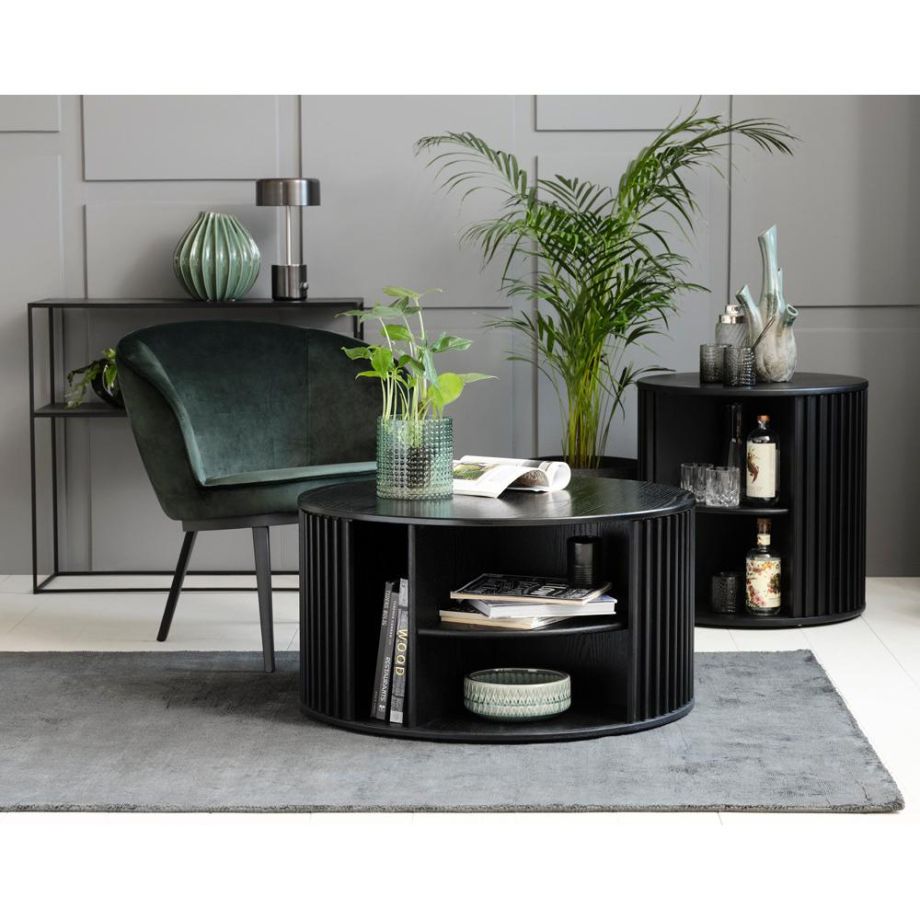 Nordic Home Denzel ronde salontafel - ø85 cm - zwart