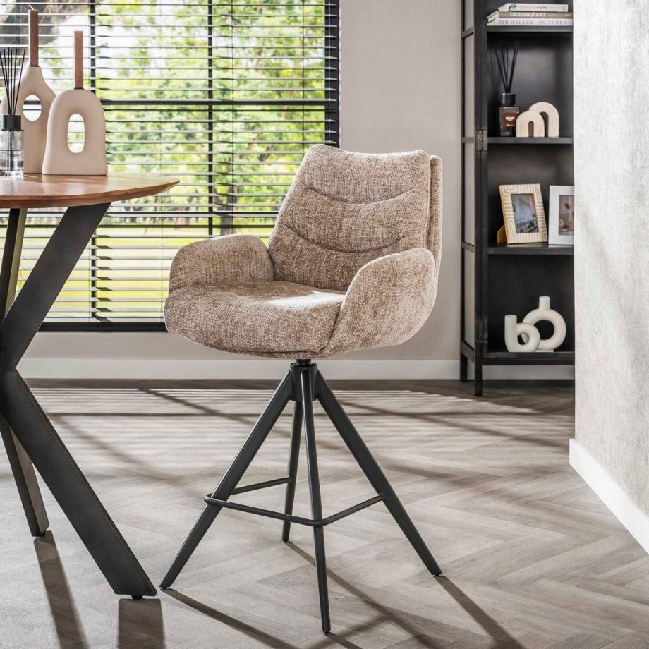 Fraaai Zac barstoel lounge - Hoven zand | Showroommodel