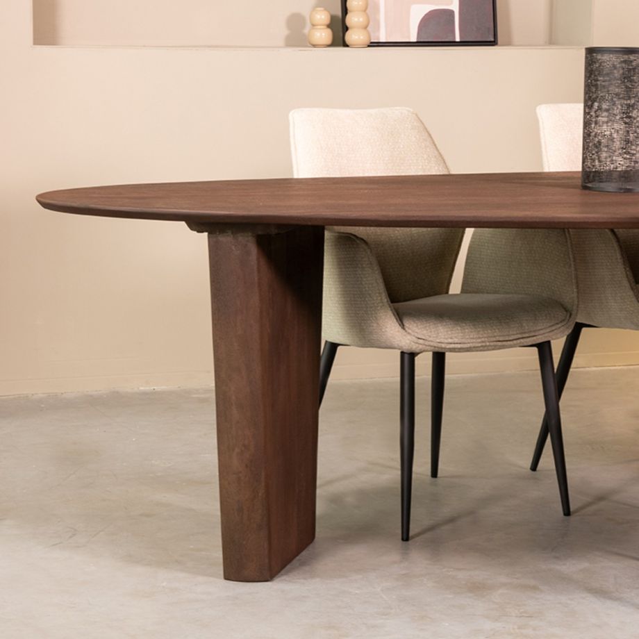 Wow eettafel mangohout 300x130 cm - espresso