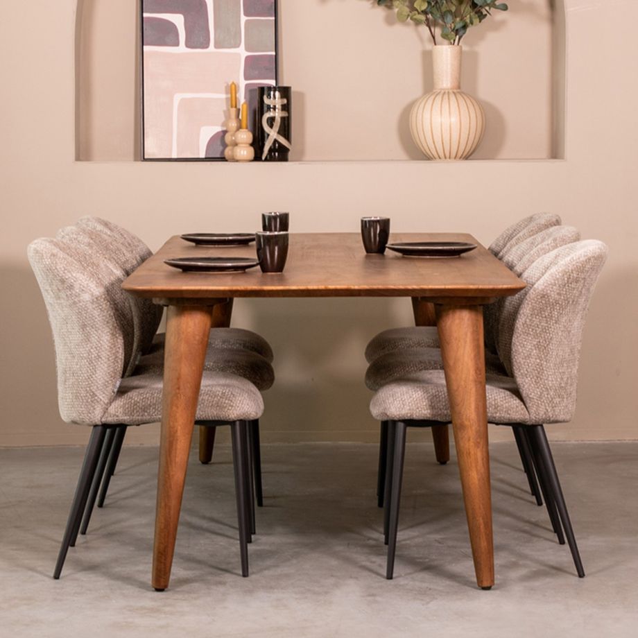 Label51 Fly eetkamertafel 220x100 cm mangohout - naturel