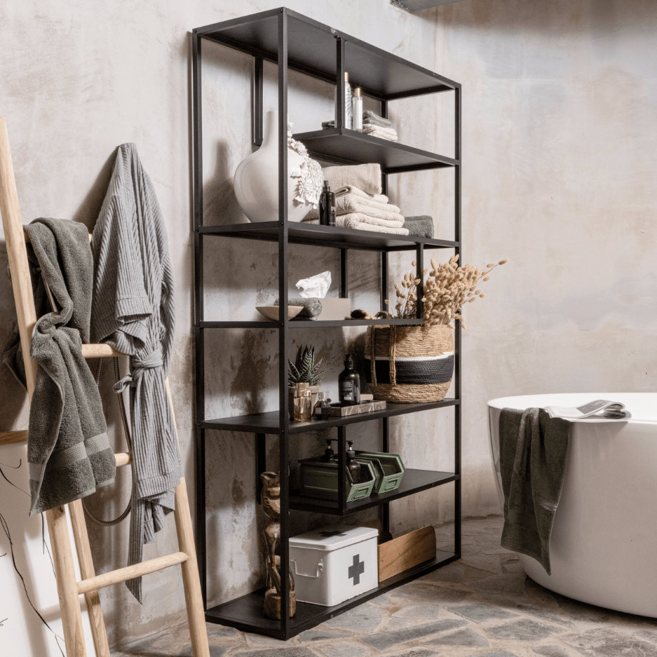 Teun vakkenkast metaal zwart