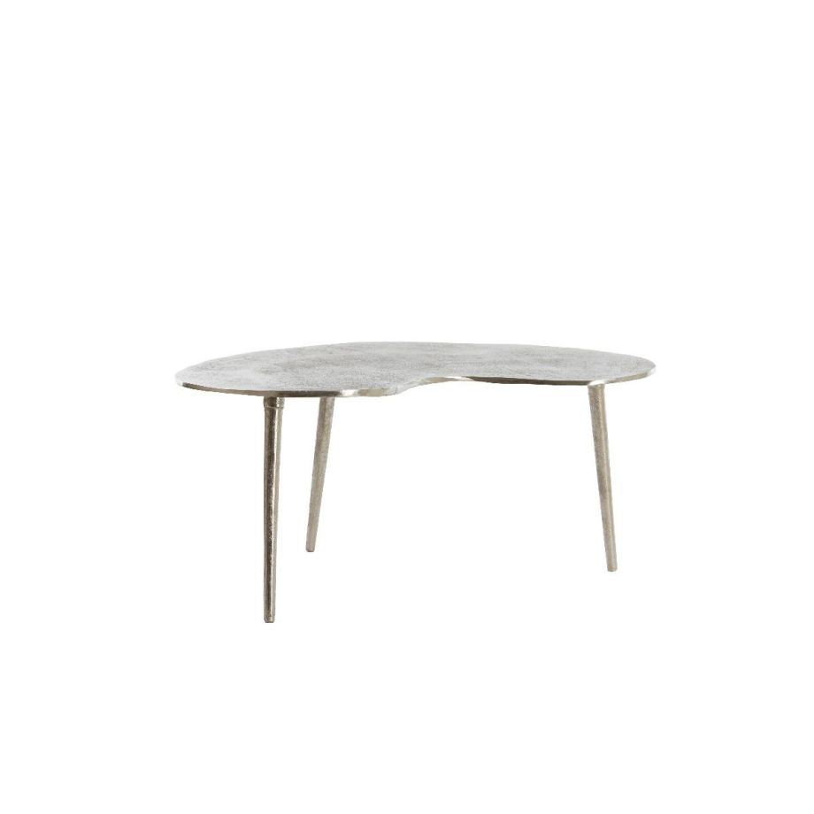 Linos bijzettafel 53x30x48 cm - ruw nikkel