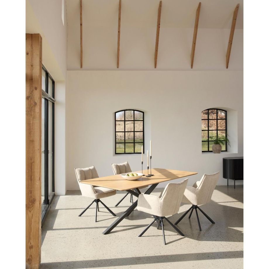 Lenard eettafel 100x200 cm - naturel