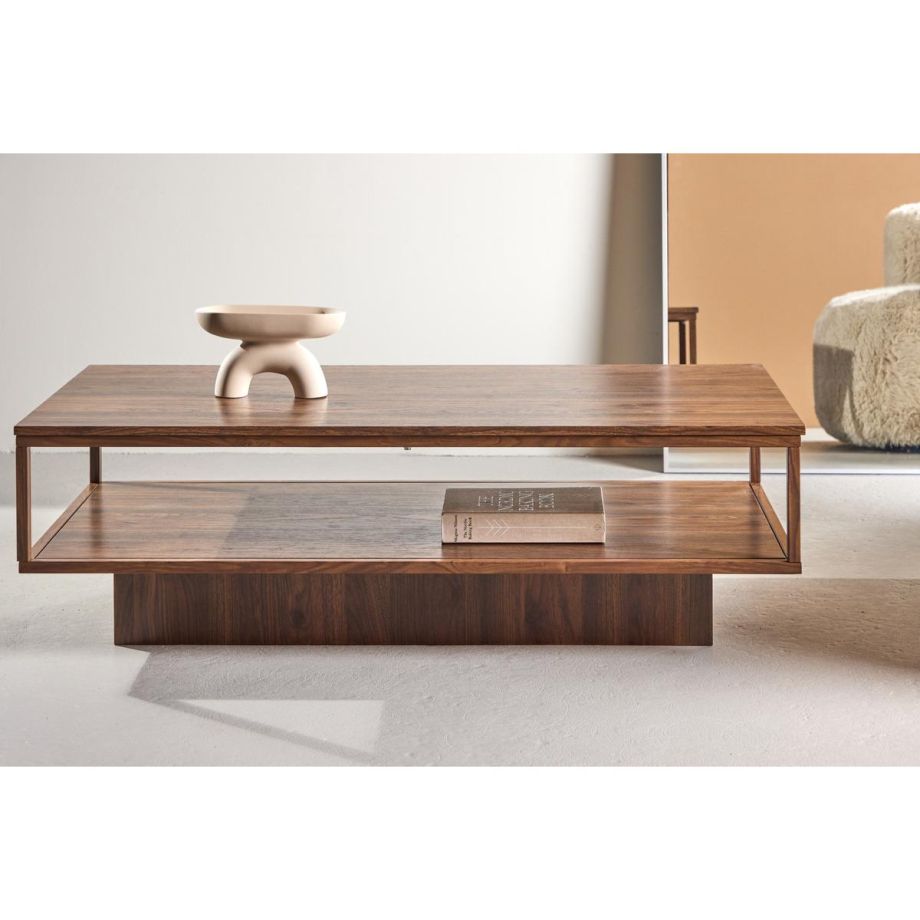 Khamzat salontafel - 130 x 60 cm - walnoot
