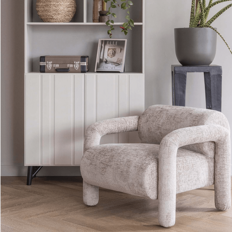 Lenny fauteuil grove textuur velvet van het woonmerk Woood