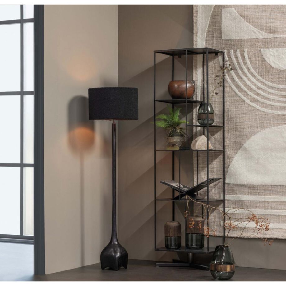 Foss lampenvoet aluminium antiek zwart/bruin