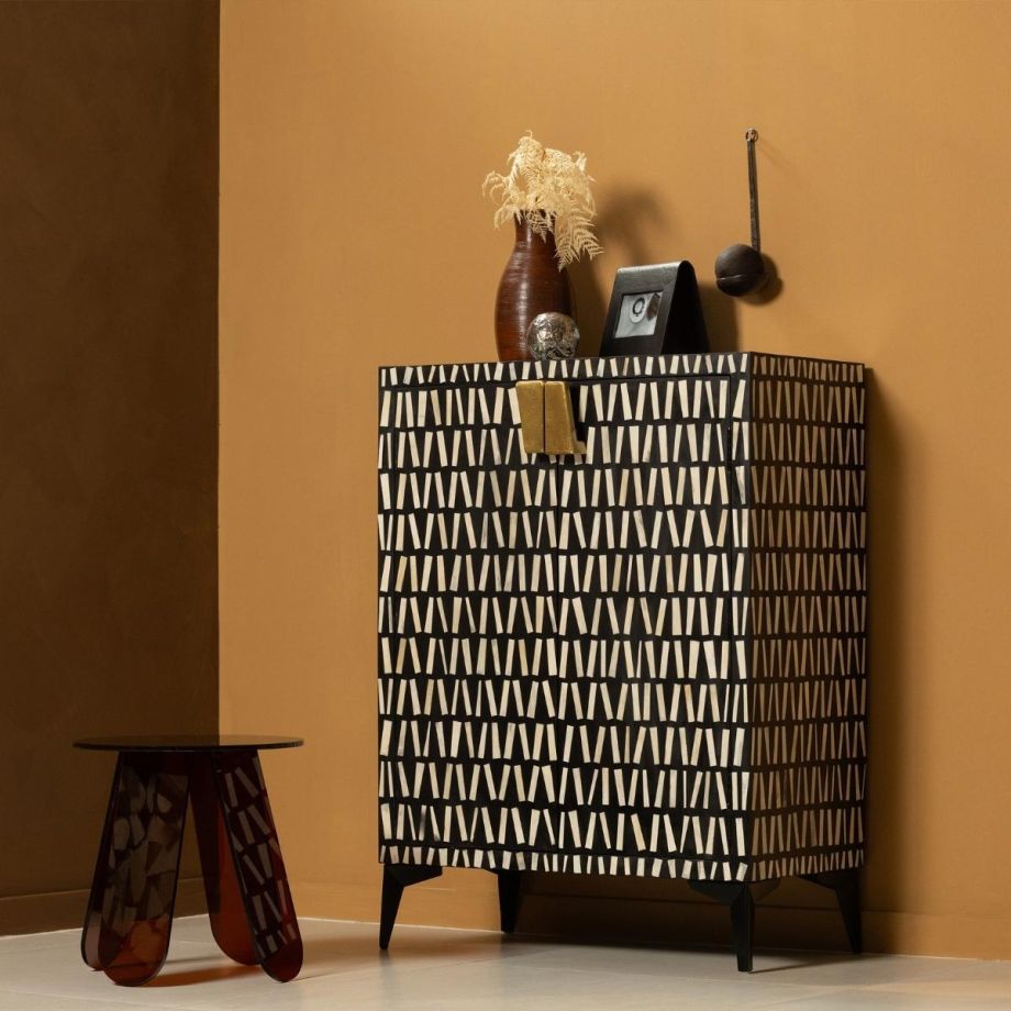 Menne opberkast - zwart/wit van het woonmerk Woood