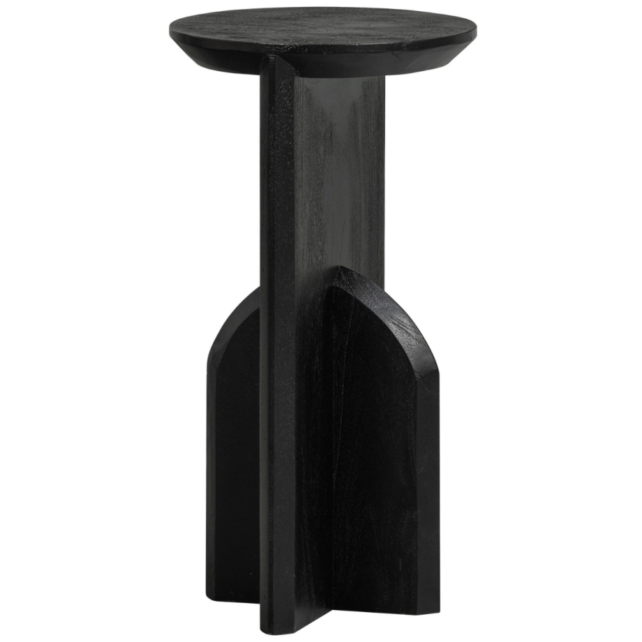 Kioni smalle bijzettafel acacia hout - zwart