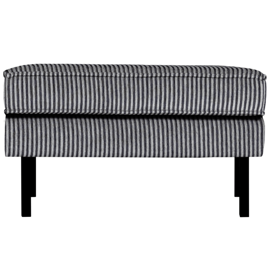 Rodeo hocker op poten streep - zwart/grijs