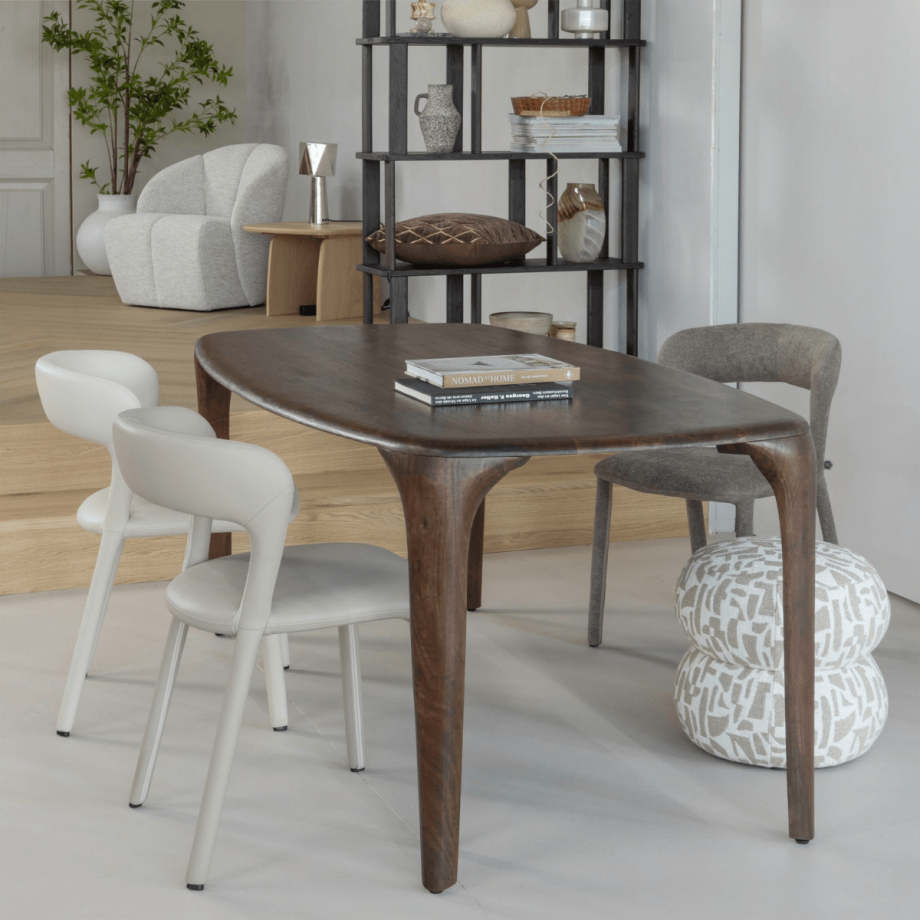 Fiore eettafel 190x95 cm mangohout - donkerbruin