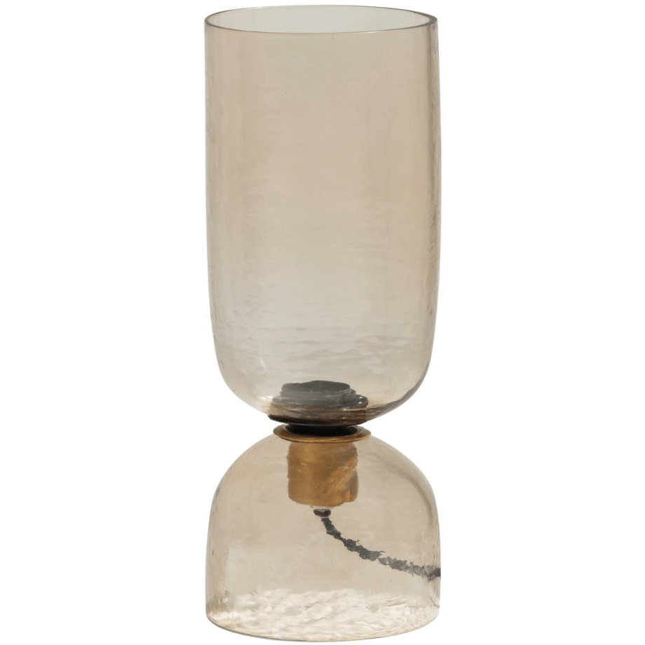Gigi tafellamp 38xø15 cm gehamerd glas - naturel