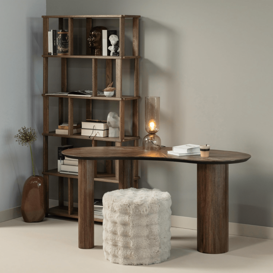 Woood Sun organische sidetable/bureau recucled teak - bruin