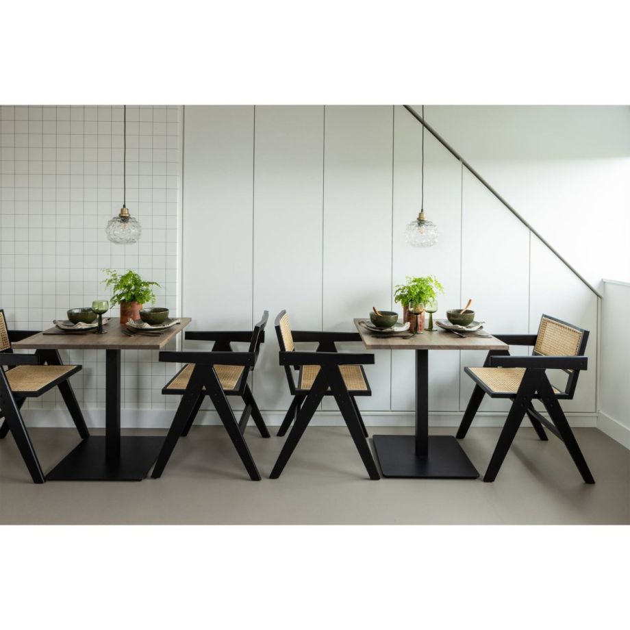 Tablo eettafel vierkant 80x80 cm - cashmere brown