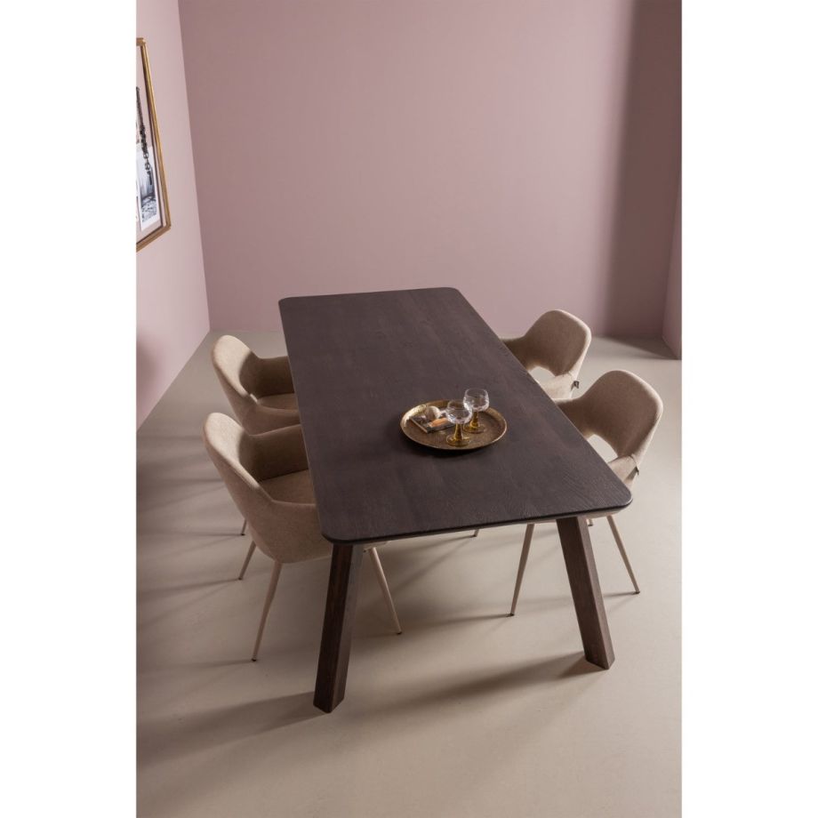 Woood Tablo eettafel afgerond 200x90 cm - mystic brown