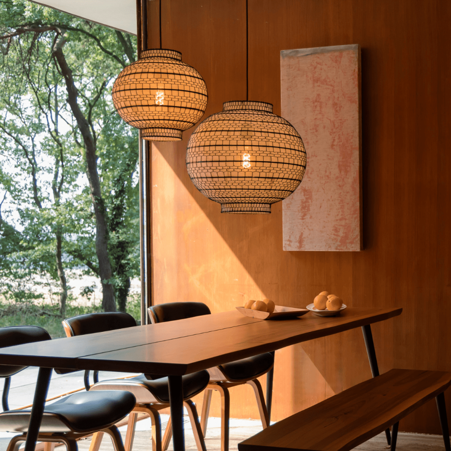 Ming hanglamp rond groot