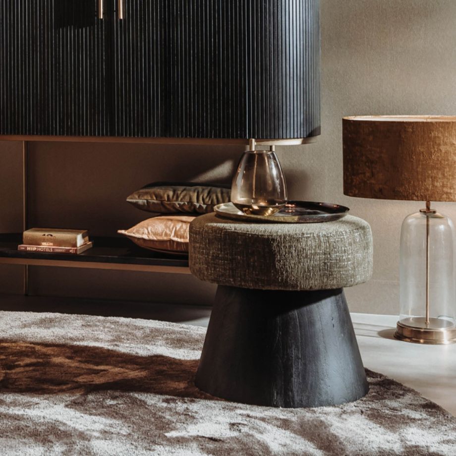 Ossana poef - ø50 cm - groen