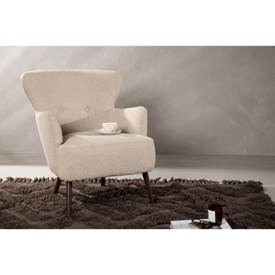 Mino fauteuil - boucle - beige