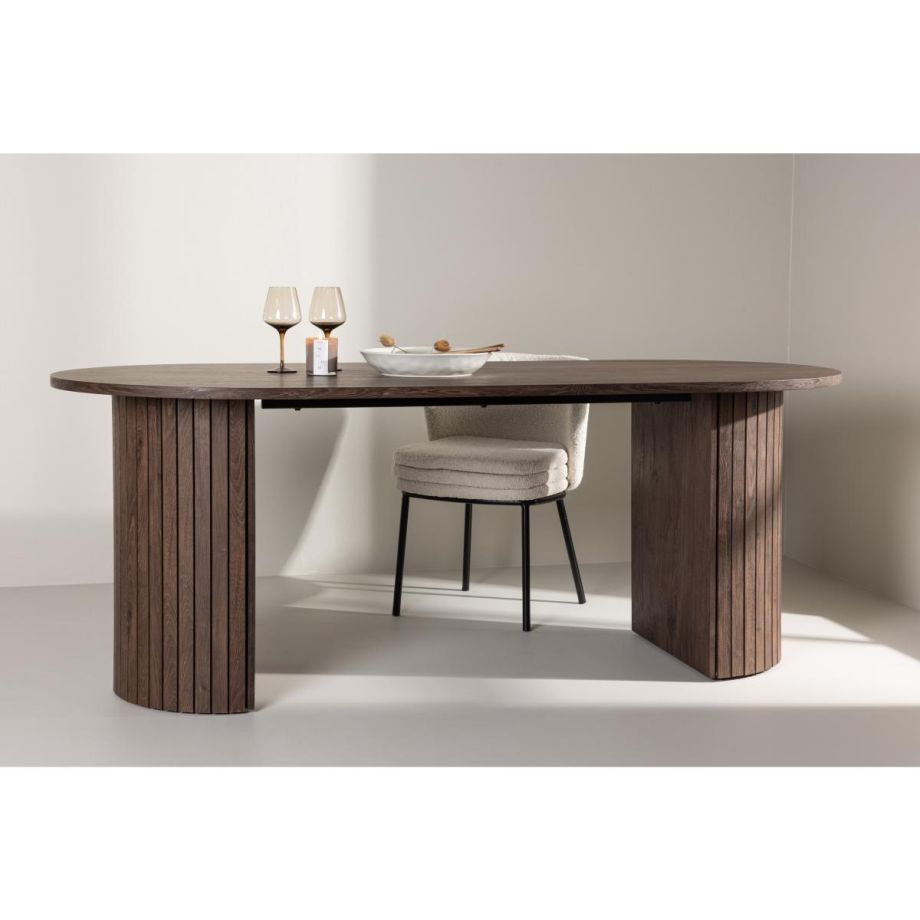 Niko ovale eettafel - 90 x 200 cm - mokka
