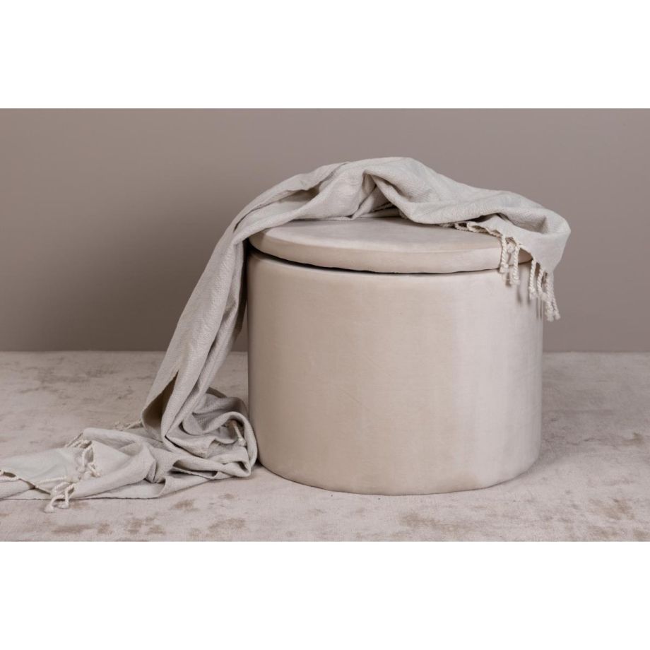 Blaze poef - velvet - beige