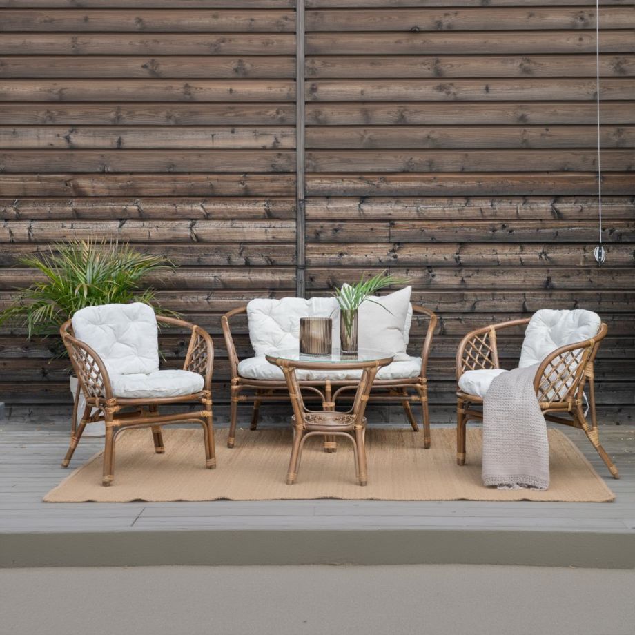 Svea Matteo loungeset - Loungestoelen walnoot - rattan