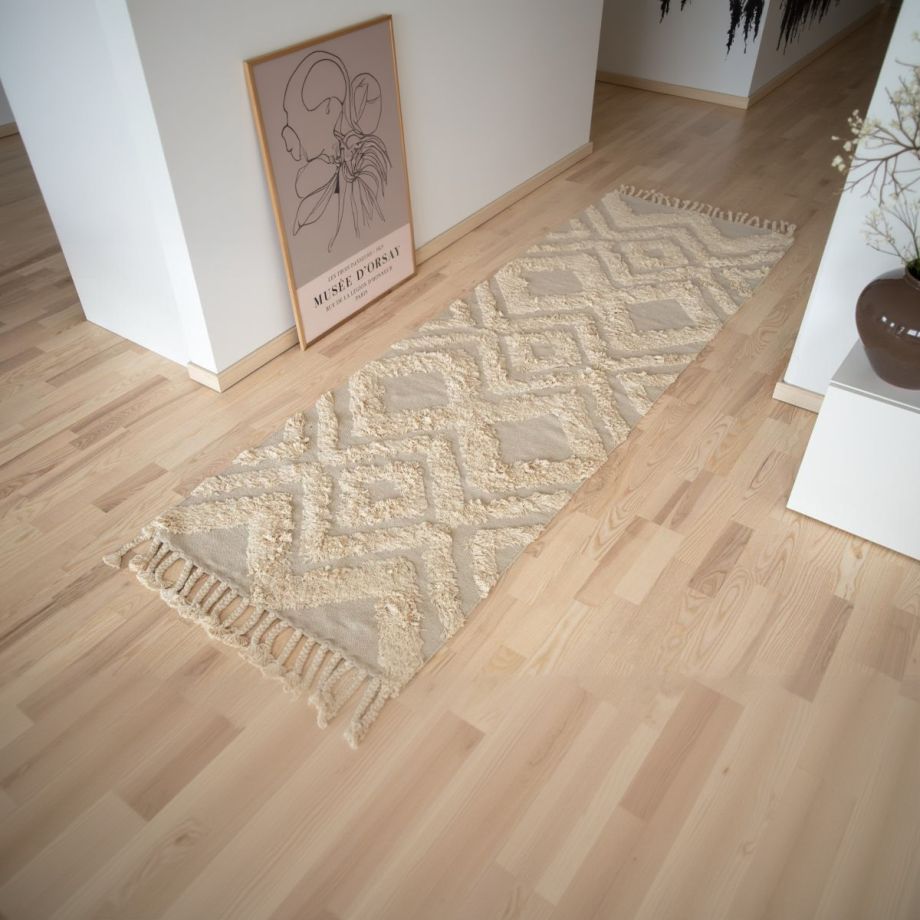 Svea Matteo vloerkleed - 80 x 250 cm - beige