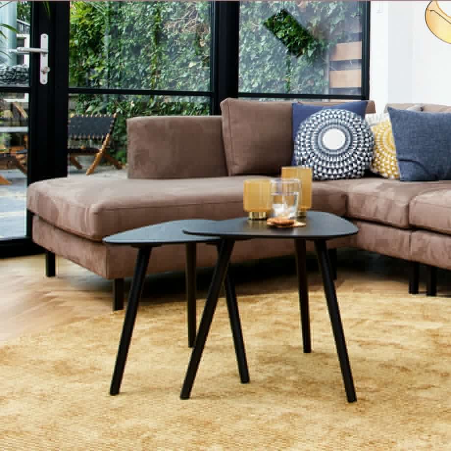 Woood Nila bijzettafel zwart | set van 2