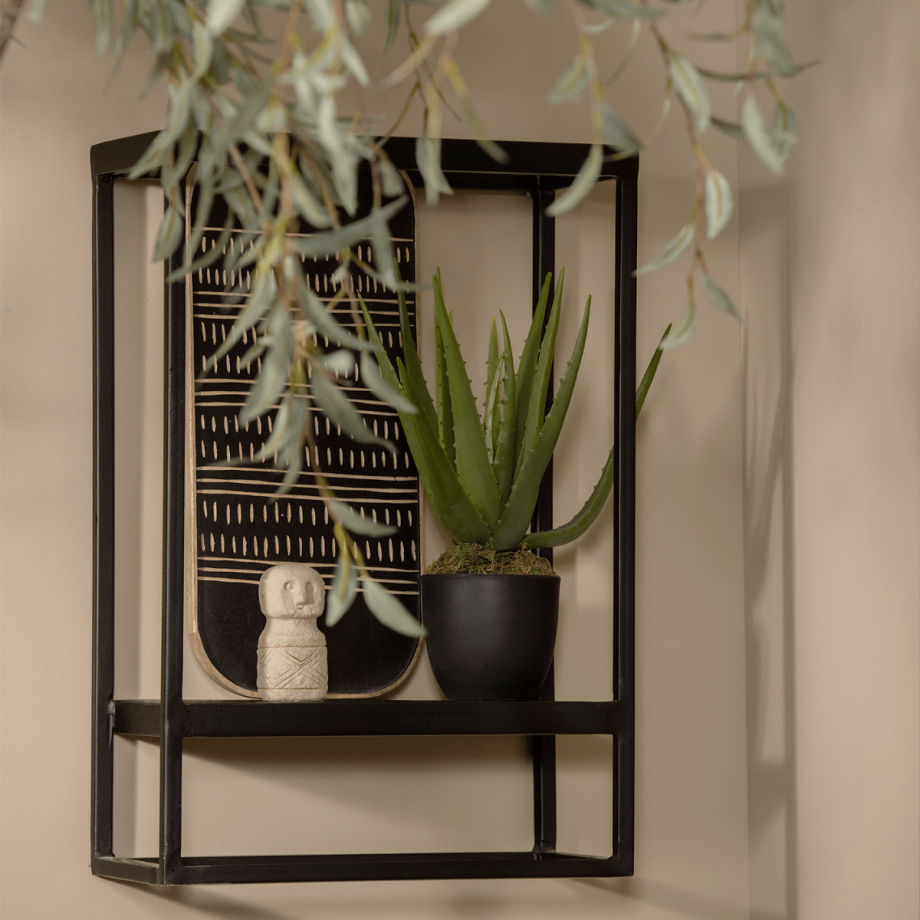 Febe wandrek verticaal metaal zwart